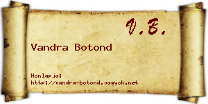 Vandra Botond névjegykártya
